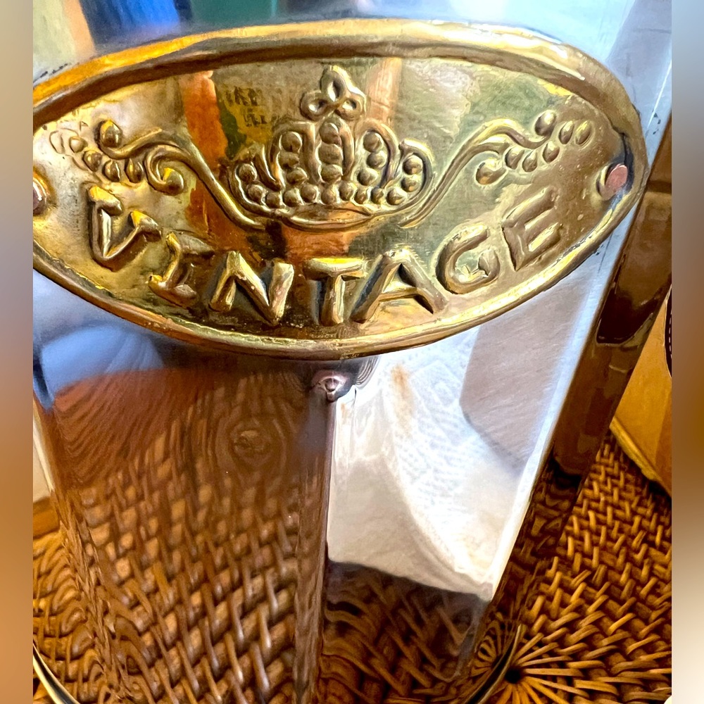 Gorgeous Palm Restaurant 🌴 “Vintage” Champagne Cooler Waste Bin 🍾🖤NWT Steel🖤